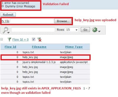 APEX Orphaned Application Files