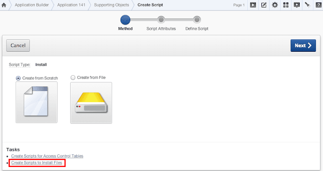 Embedding Files within APEX: Supporting Objects