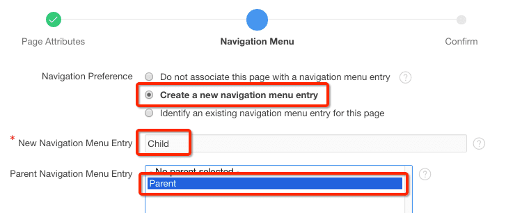 APEX 5: Creating Sub-Menus
